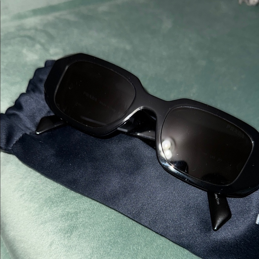 AUTHENTIC Black 'Prada Symbole' Sunglasses with bag (box not included)